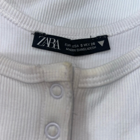 Zara White Midi Ribbed Body-Con Stretchy Tank Sleeveless Dress Womens Sz Small - Picture 7 of 8